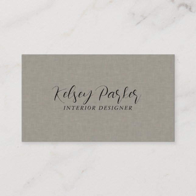 Subtle Fabric Texture Customisable Business Card (Front)