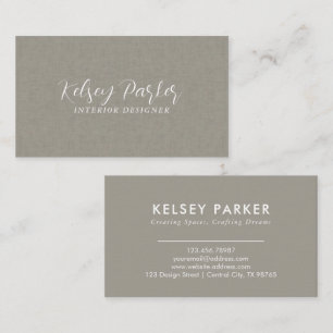 Subtle Fabric Texture Customisable Business Card