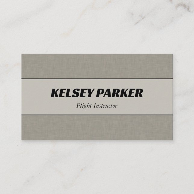 Subtle Fabric Texture Customisable Business Card (Front)