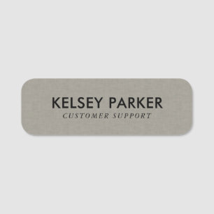 Subtle Fabric Texture Customisable Name Tag