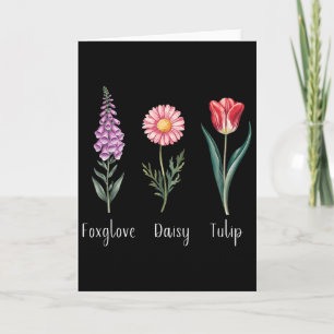 Subtle Floral 8647 Trump Flowers Foxglove Daisy Tu Card