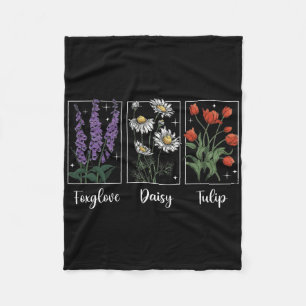 Subtle Floral 8647 Trump Flowers Foxglove Daisy Tu Fleece Blanket