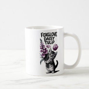 Subtle Floral Anti Flowers Foxglove Daisy Tulip _1 Coffee Mug