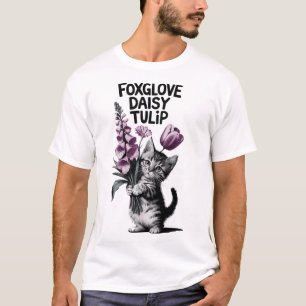 Subtle Floral Anti Flowers Foxglove Daisy Tulip _1 T-Shirt