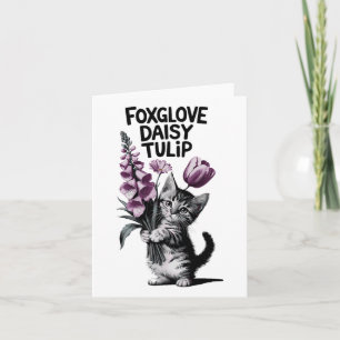 Subtle Floral Anti Trump Flowers Foxglove Daisy Tu Card