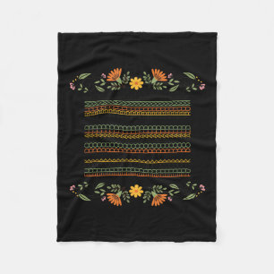 Subtle Floral Anti Trump Hidden Message Sarcastic Fleece Blanket