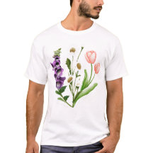 Subtle Floral Anti Trump Shirt Flowers Foxglove 