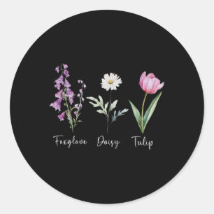 Subtle Floral Anti Trump Shirt Flowers Foxglove Da Classic Round Sticker