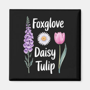 Subtle-floral Anti-trump Shirt Flowers-foxglove Da Magnet