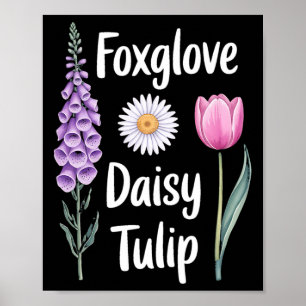 Subtle-floral Anti-trump Shirt Flowers-foxglove Da Poster