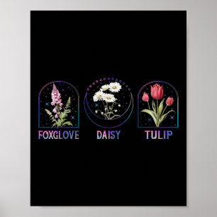 Subtle Floral Anti Trump Shirt Flowers Foxglove Da Poster