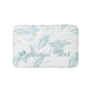 Subtle Floral in Blues Bath Mat