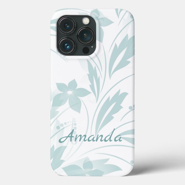 Subtle Floral in Blues Case-Mate iPhone Case (Back)