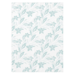 Subtle Floral in Blues Tablecloth