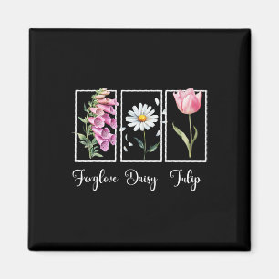 Subtle Floral Liberal Resist Protest Foxglove Dais Magnet