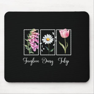 Subtle Floral Liberal Resist Protest Foxglove Dais Mouse Pad