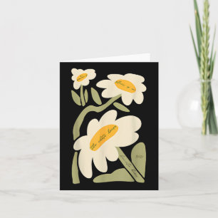 Subtle Flower Kamala Harris Boho Floral  Card