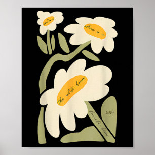 Subtle Flower Kamala Harris Boho Floral Poster