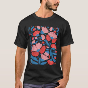 Subtle Freedom Democracy Truth Boho Floral 4th Jul T-Shirt