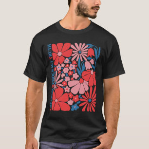 Subtle Freedom Democracy Truth Boho Floral 4th Jul T-Shirt