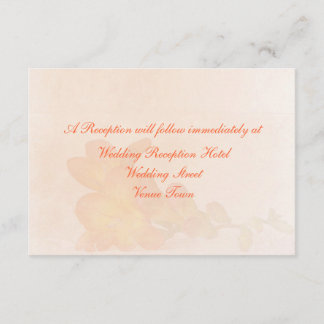 Subtle Freesia Flower Wedding Reception Enclosure Card