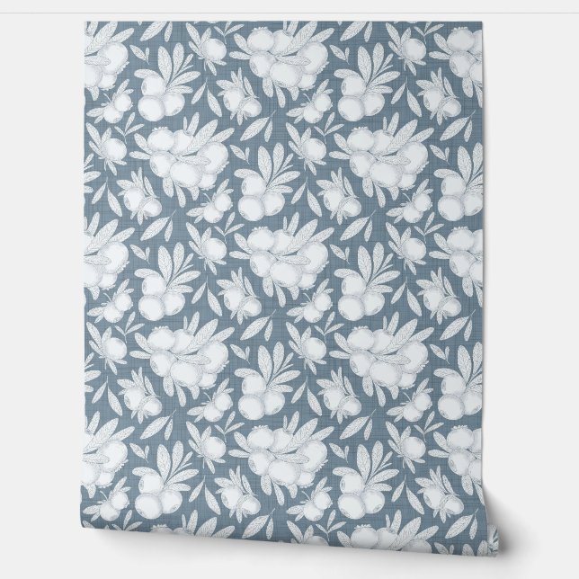 Subtle Fruit & Leaf Wallpaper (Unrolling)