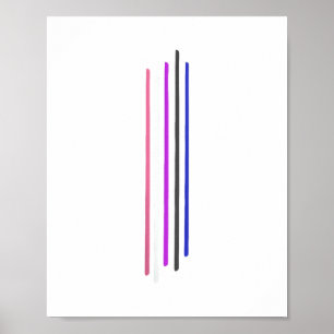 Subtle Genderfluid Pride GenderFluid Flag Poster
