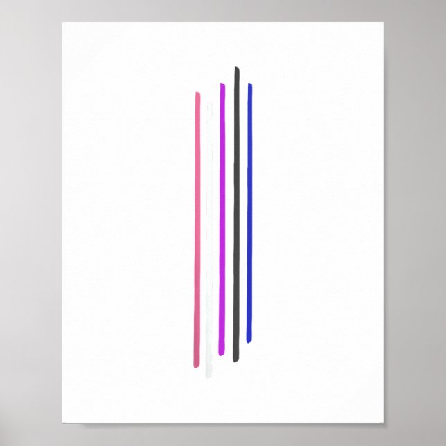 Subtle Genderfluid Pride GenderFluid Flag Poster (Front)