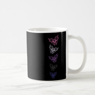 Subtle Genderfluid Pride Goth Butterfly, Non Binar Coffee Mug