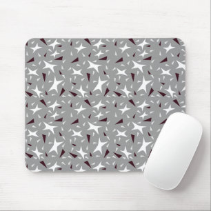 Subtle Geometry: Stars & Triangles – Grey Mouse Pad