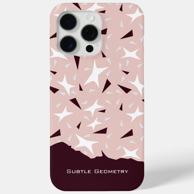 Subtle Geometry: Stars & Triangles – Pink Case-Mate iPhone Case (Back)