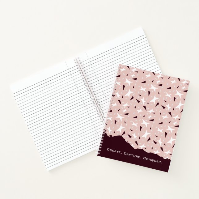 Subtle Geometry: Stars & Triangles – Pink Notebook (Inside)