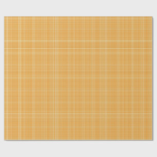 Subtle Golden Gingham Plaid Wrapping Paper