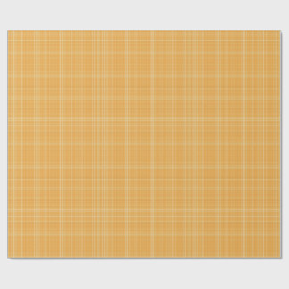 Subtle Golden Gingham Plaid Wrapping Paper