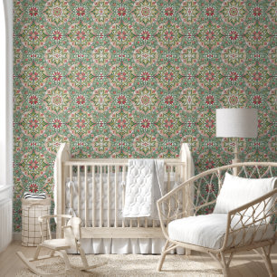 Subtle green decorative wall paper wallpaper