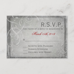 Subtle Grey Elegance - RSVP Card