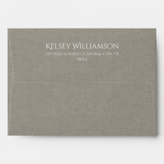 Subtle Grey Fabric Texture Envelope