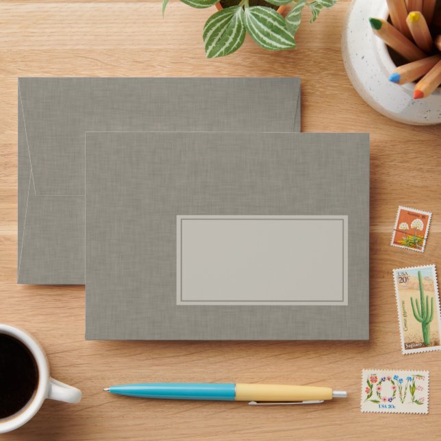 Subtle Grey Fabric Texture Envelope (Desk)