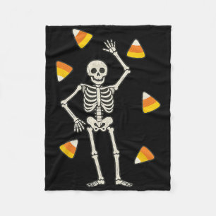 Subtle Halloween Skeleton Candy Halloween Costume Fleece Blanket