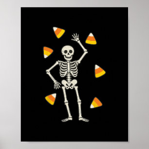 Subtle Halloween Skeleton Candy Halloween Costume Poster