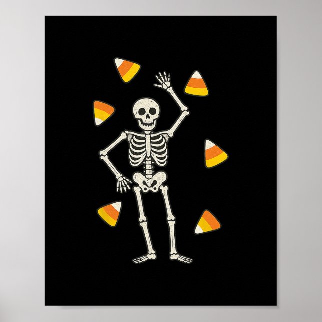 Subtle Halloween Skeleton Candy Halloween Costume  Poster (Front)