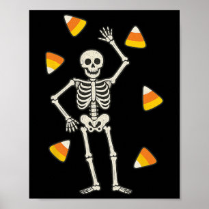 Subtle Halloween Skeleton Candy Halloween Costume Poster