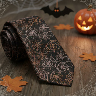 Subtle Halloween Spiderweb Pattern ID1328 Tie