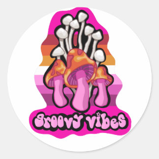 Subtle Lesbian Flag Mushroom Sticker