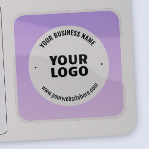 Subtle Light Purple Ombre & Your Business Logo