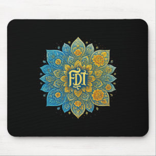 Subtle Mandala Design Pro-democracy Feminist Shirt Mouse Pad