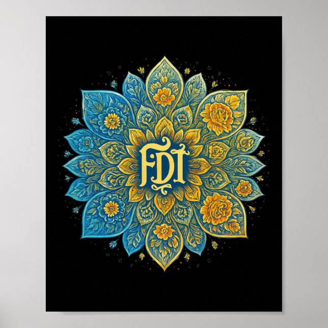 Subtle Mandala Design Pro-democracy Feminist Shirt Poster (Front)