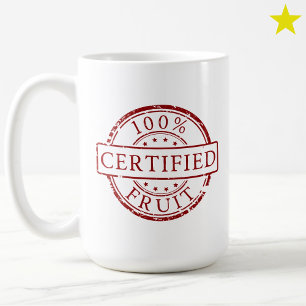 Subtle Minimal Gay Pride Joke Fruit Stamp Coffee Mug