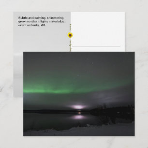 Subtle Northern Lights, Fairbanks, AK - postcard