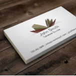 Subtle Open Book Substitute Teacher Business Card<br><div class="desc">Subtle Open Book Substitute Teacher Business Card.</div>